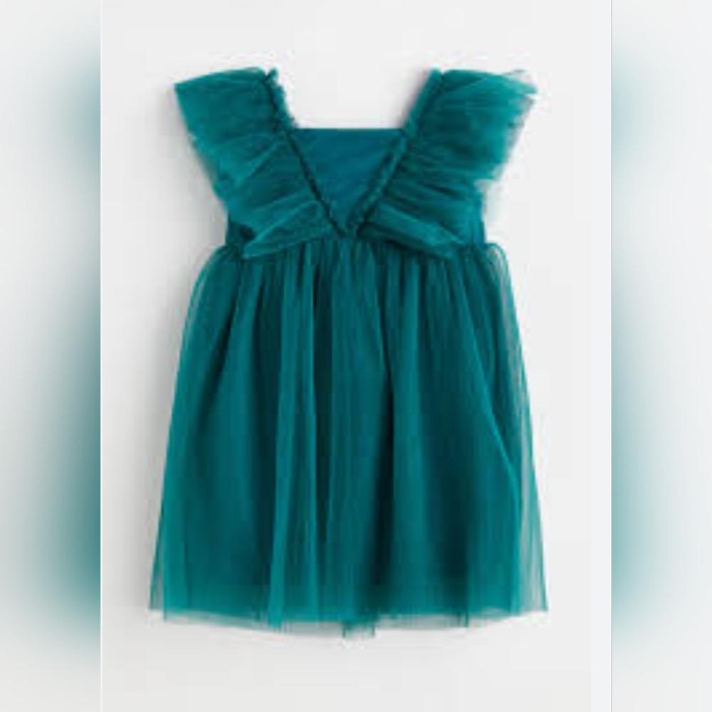 H&M Turquoise Ruffle Kids Dress - Picture 12 of 12